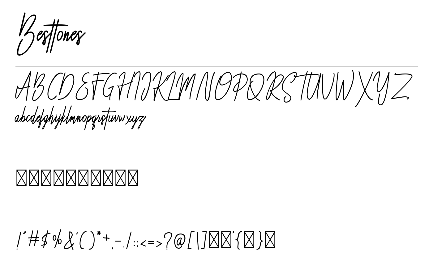 Besttones Font preview