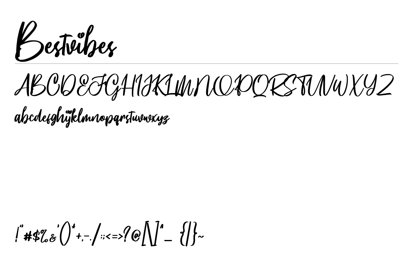 Bestvibes Font preview