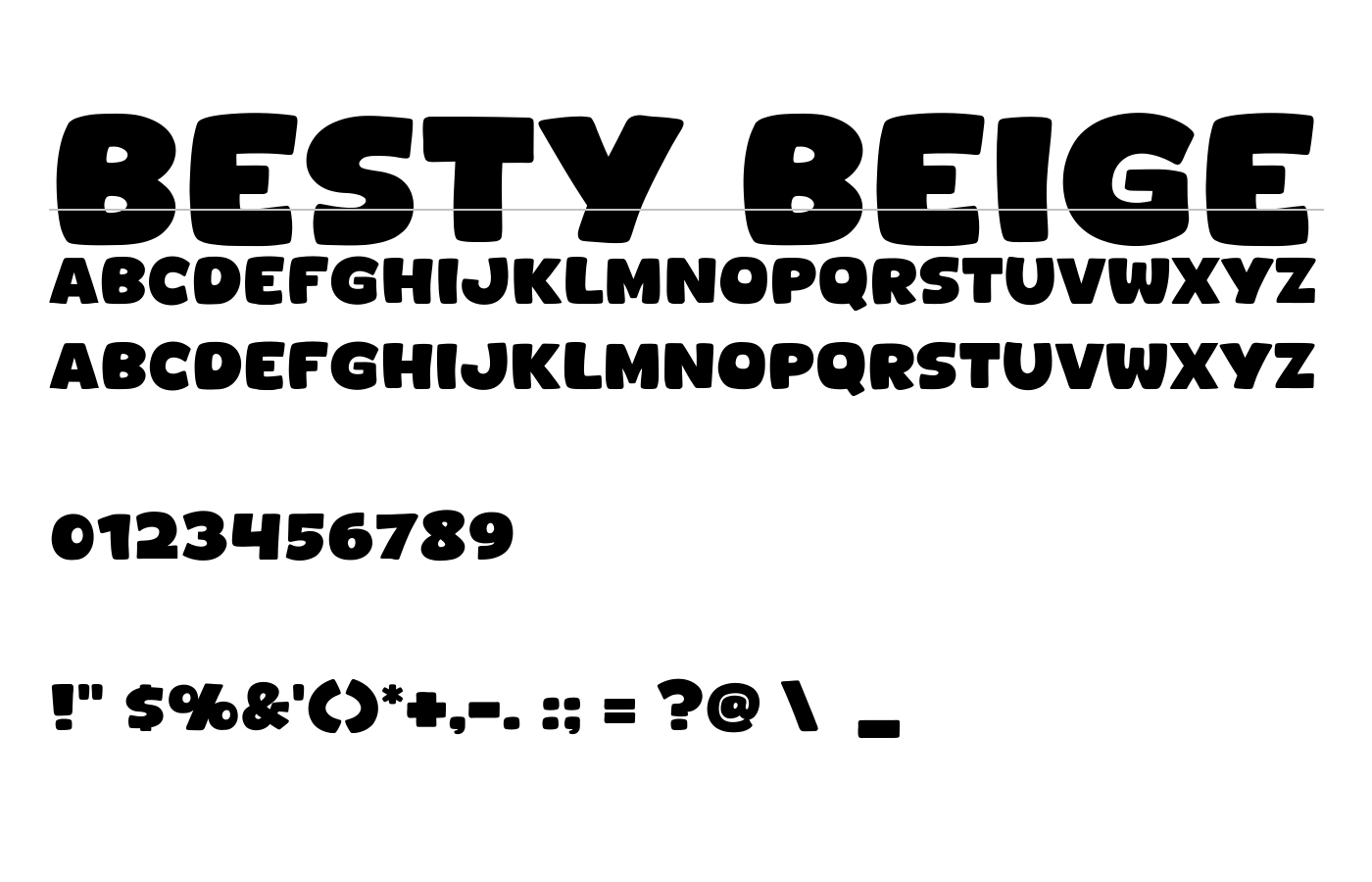 Besty Beige Font preview