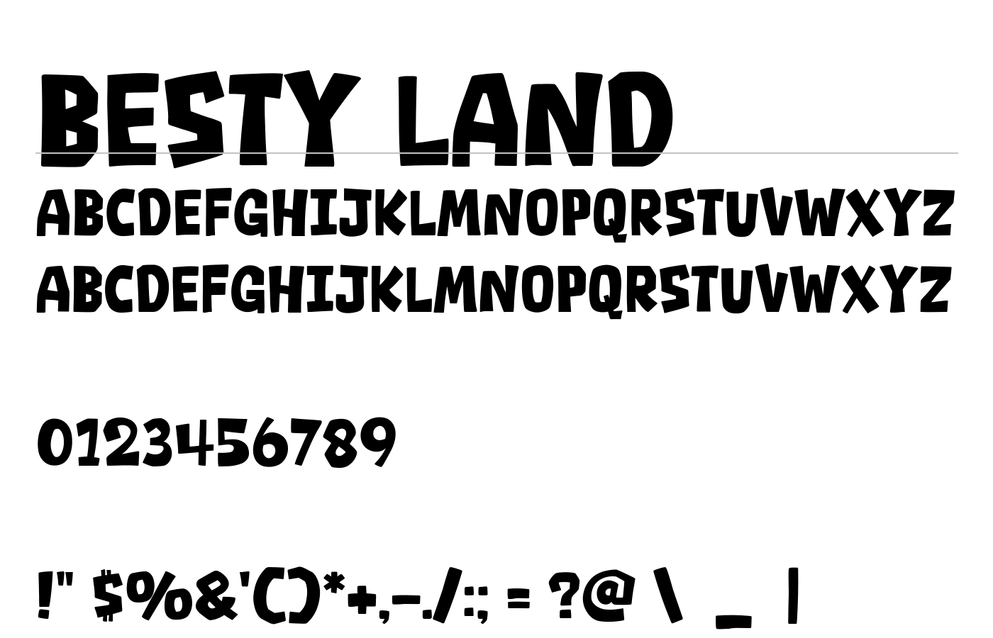 Besty Land Font preview
