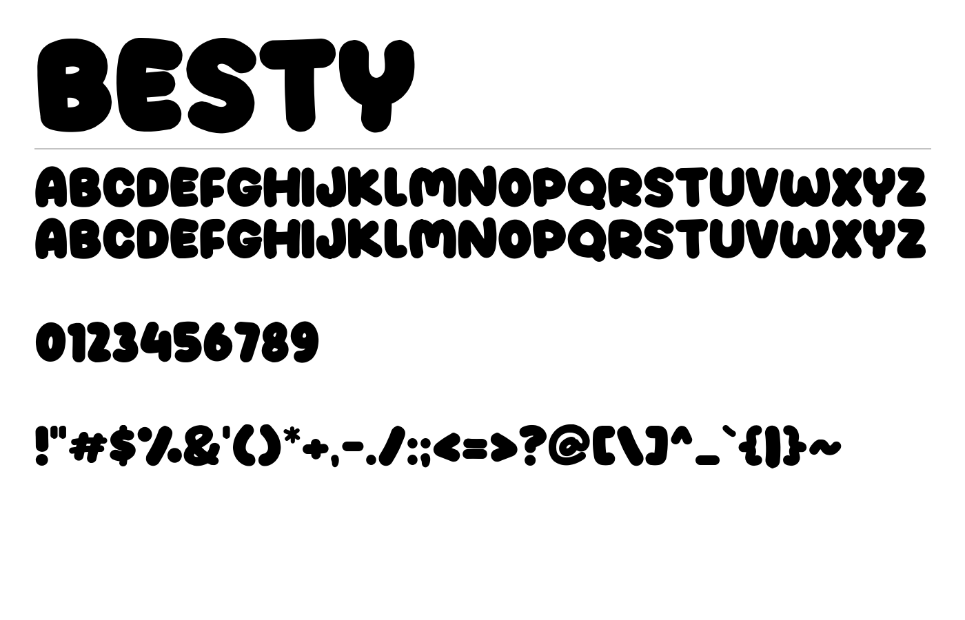 Besty Font preview