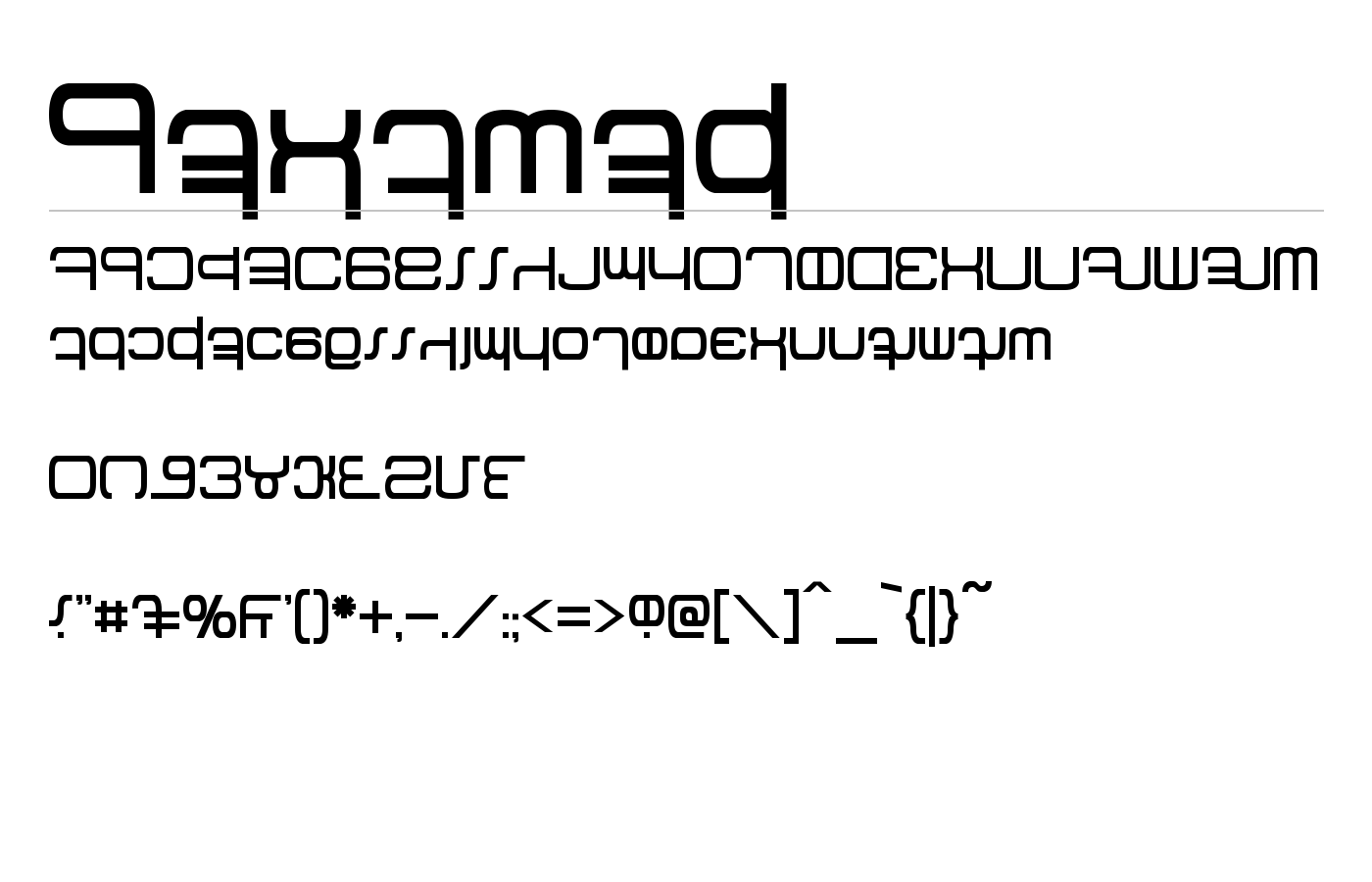Betazed Font preview