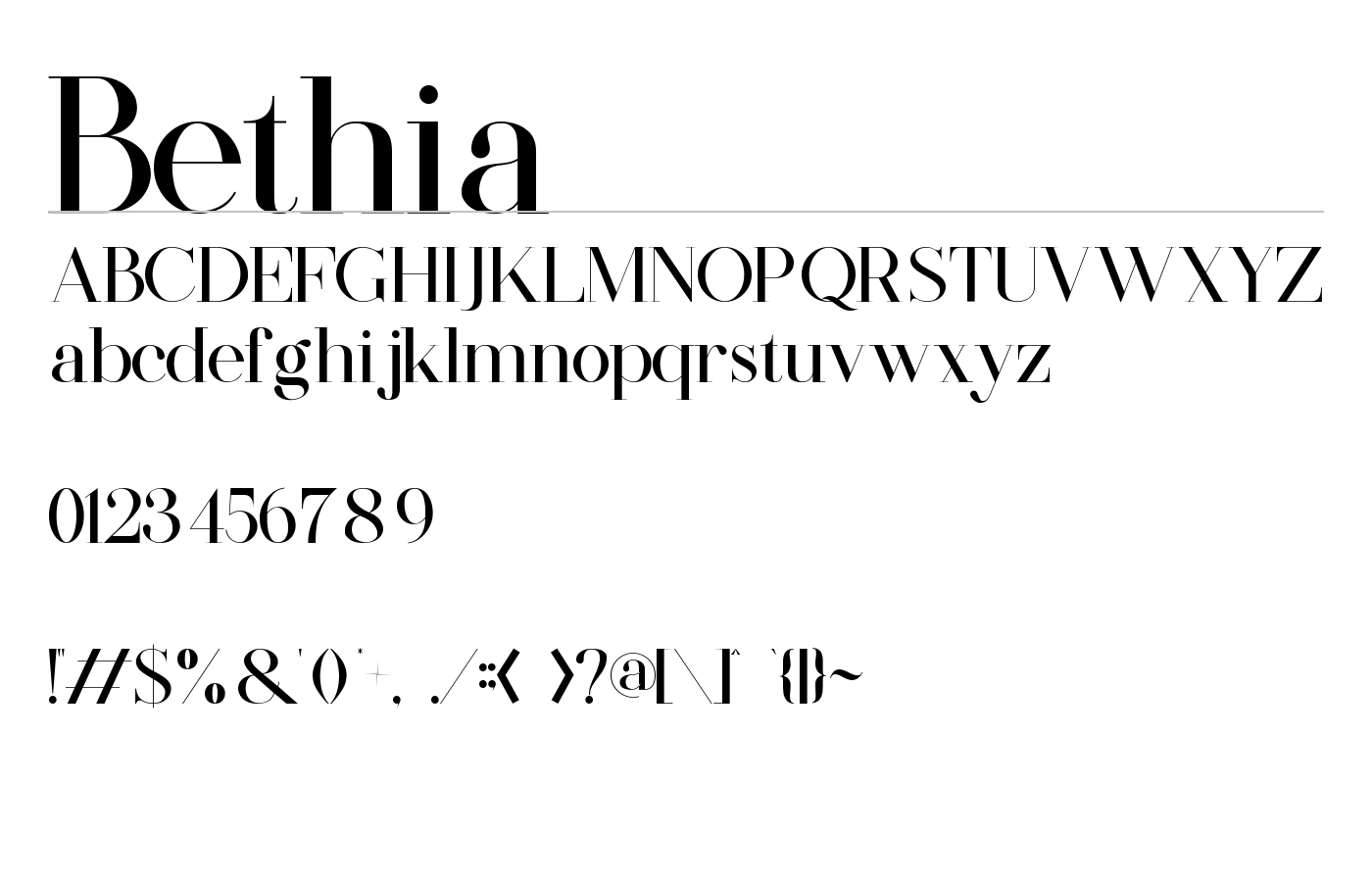Bethia Font preview