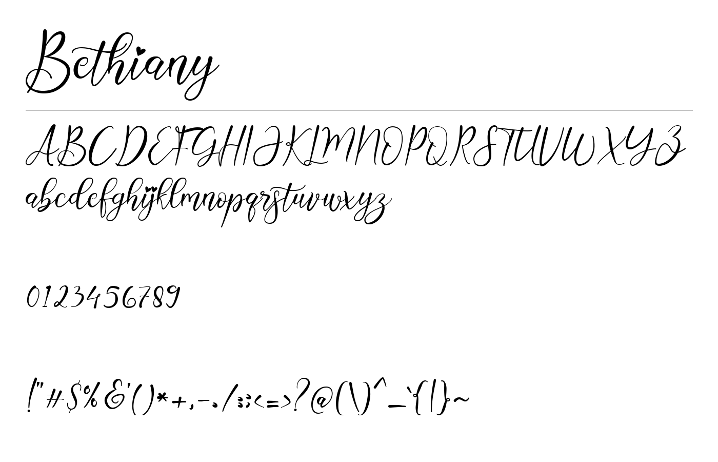 Bethiany Font preview