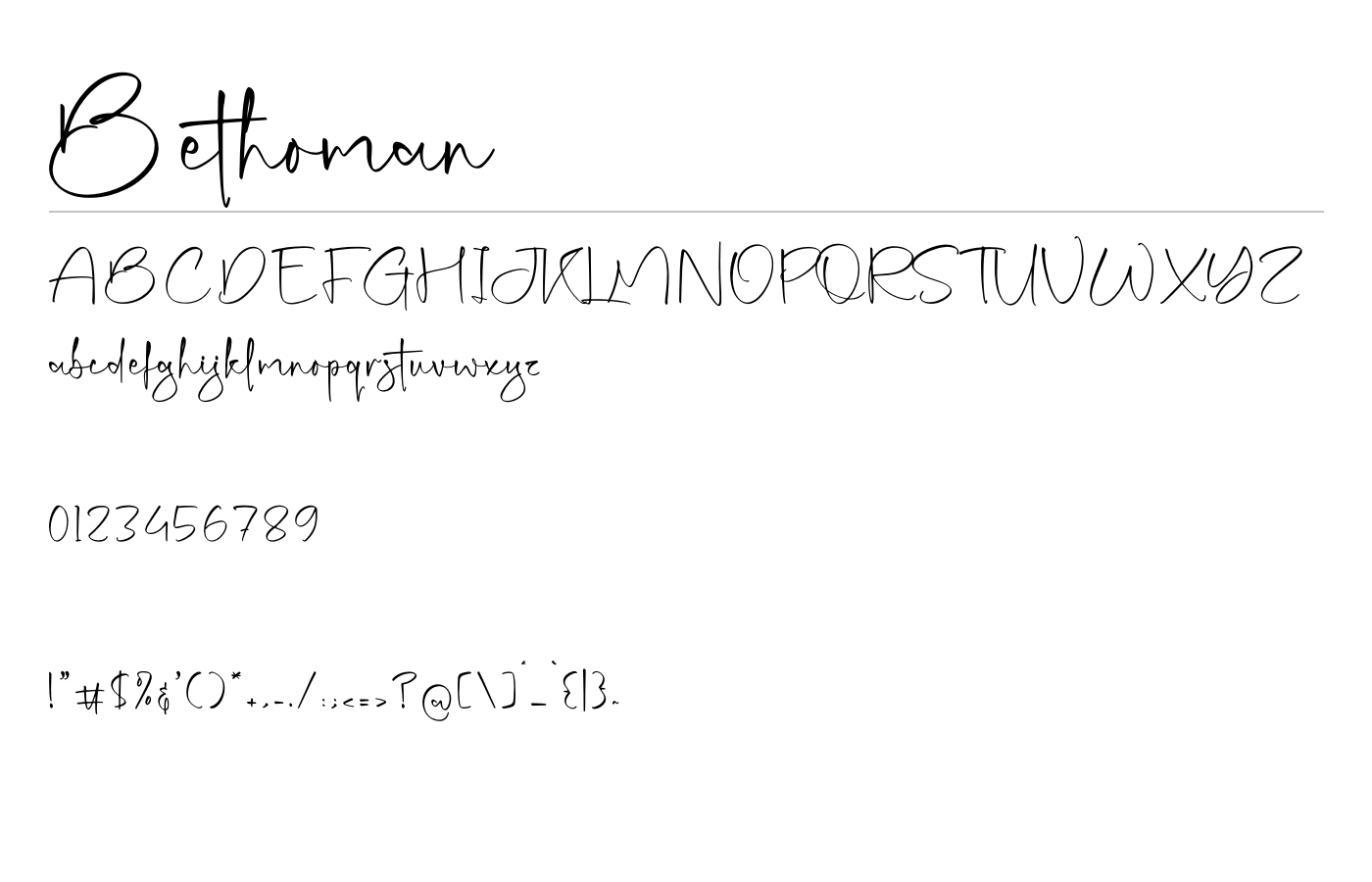 Bethoman Font preview
