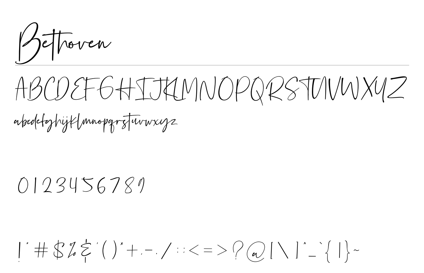 Bethoven Font preview
