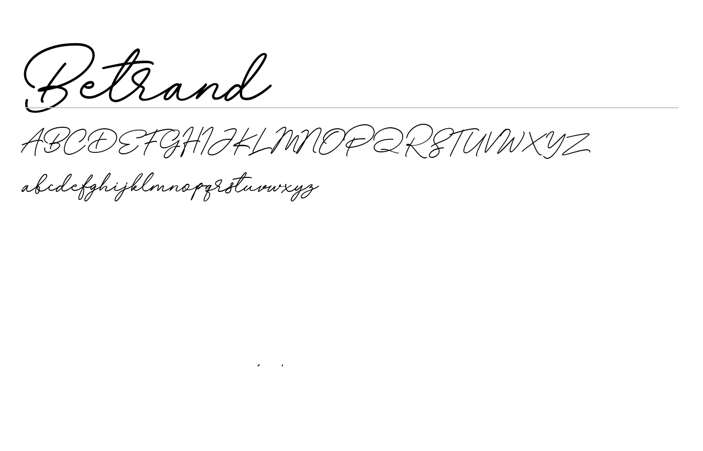 Betrand Font preview
