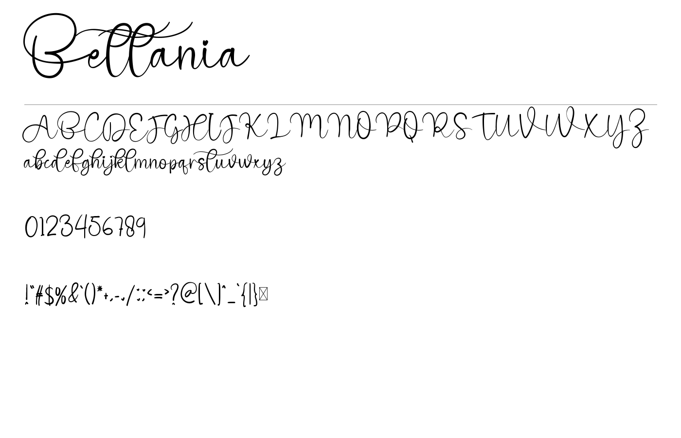 Bettania Font preview