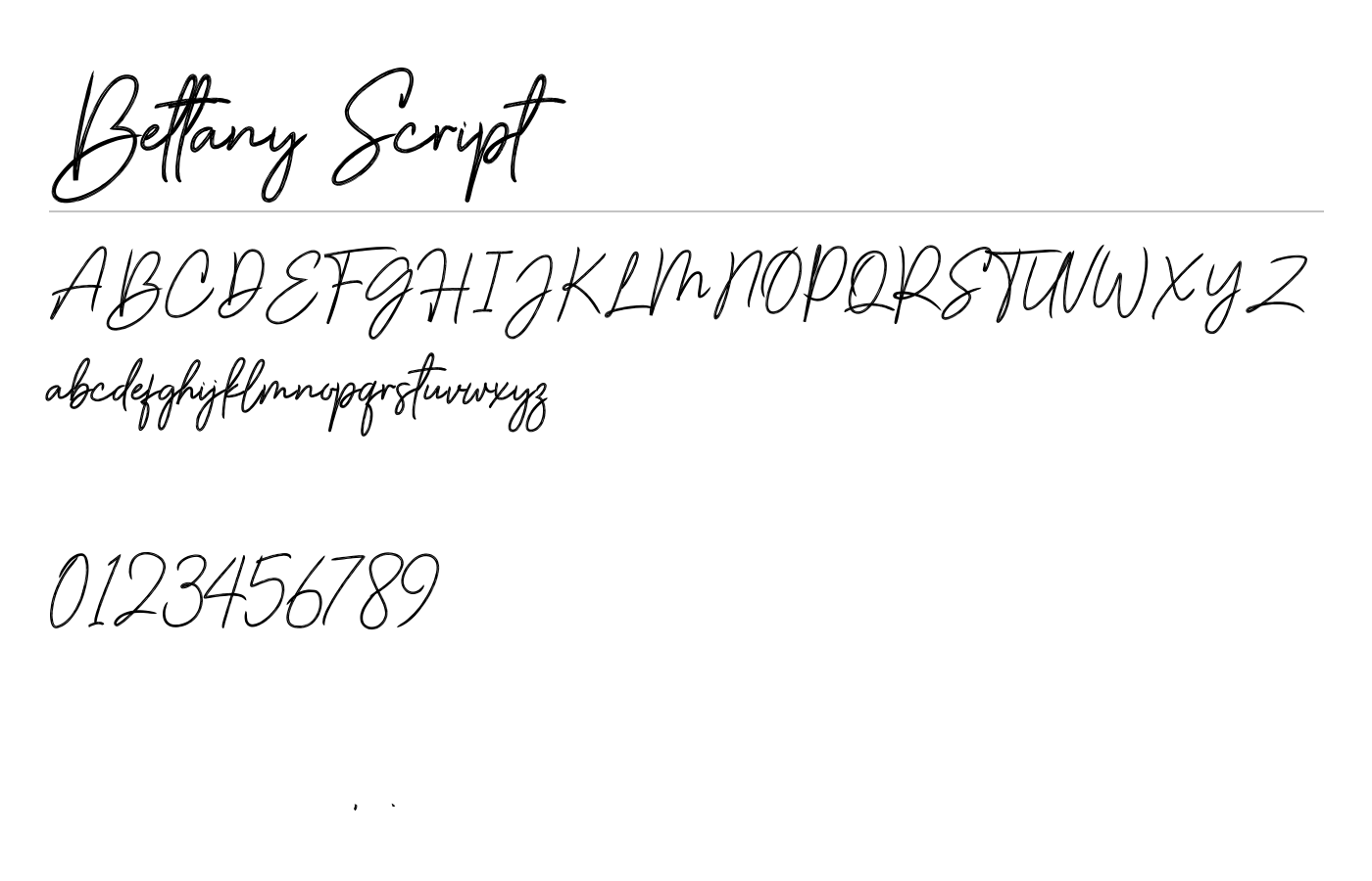 Bettany Script Font preview