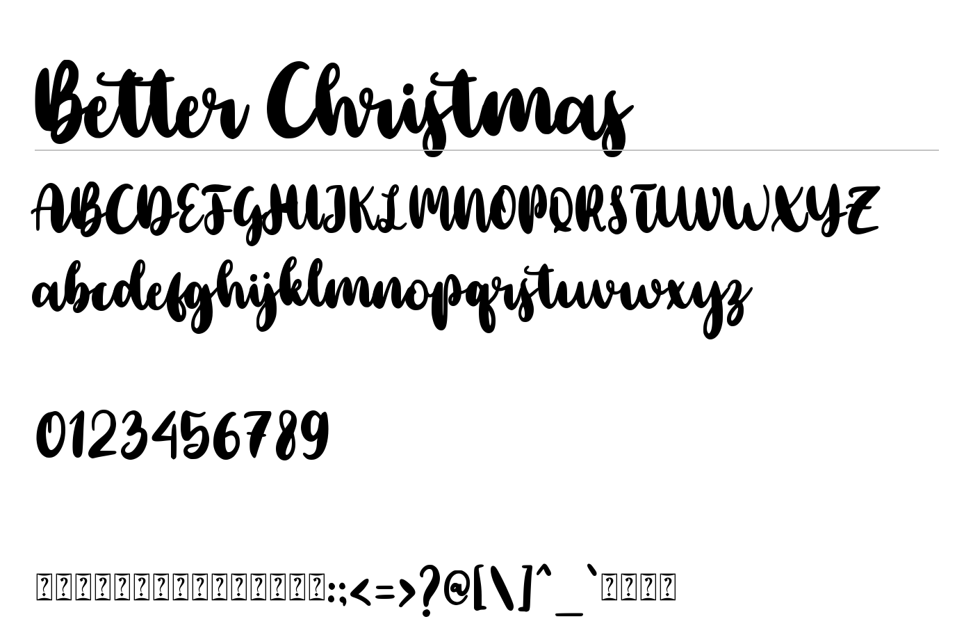 Better Christmas Font preview