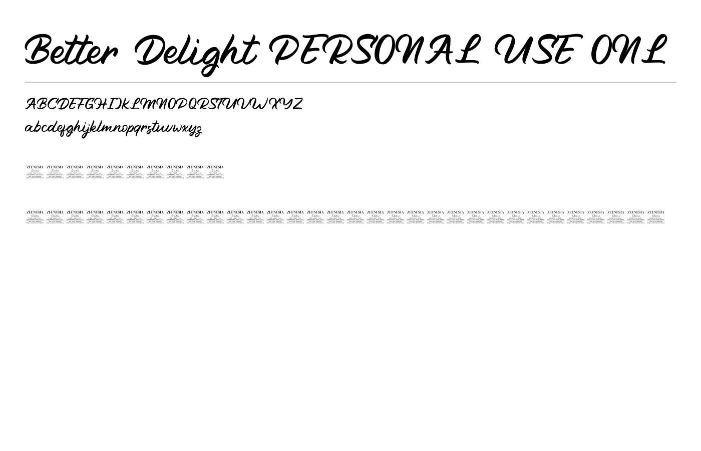 Better Delight Font preview
