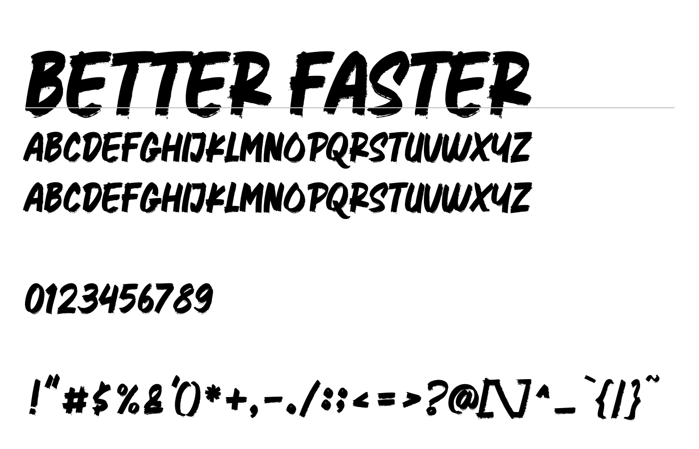 Better Faster Font preview