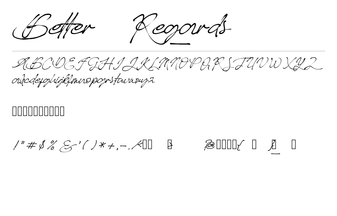 Better_Regards Font preview