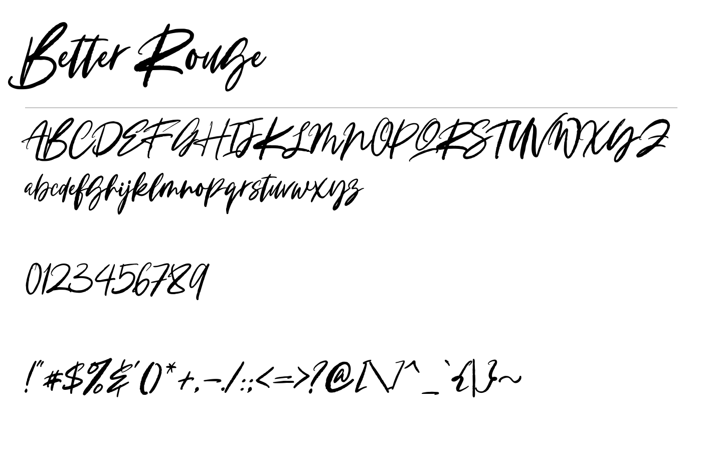 Better Rouge Font preview