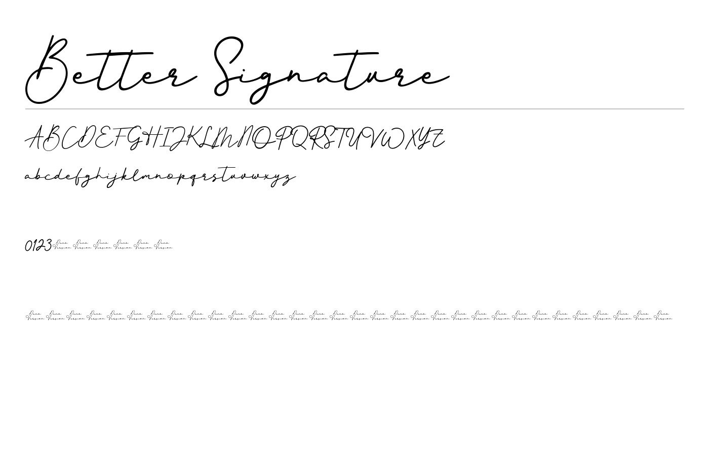 Better Signature Font preview