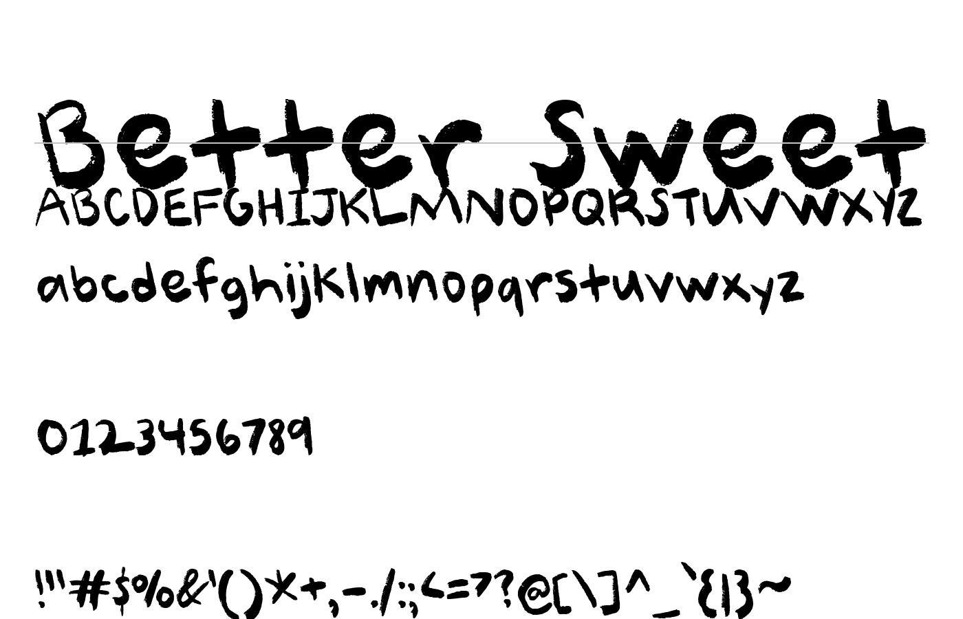 Better Sweet Font preview