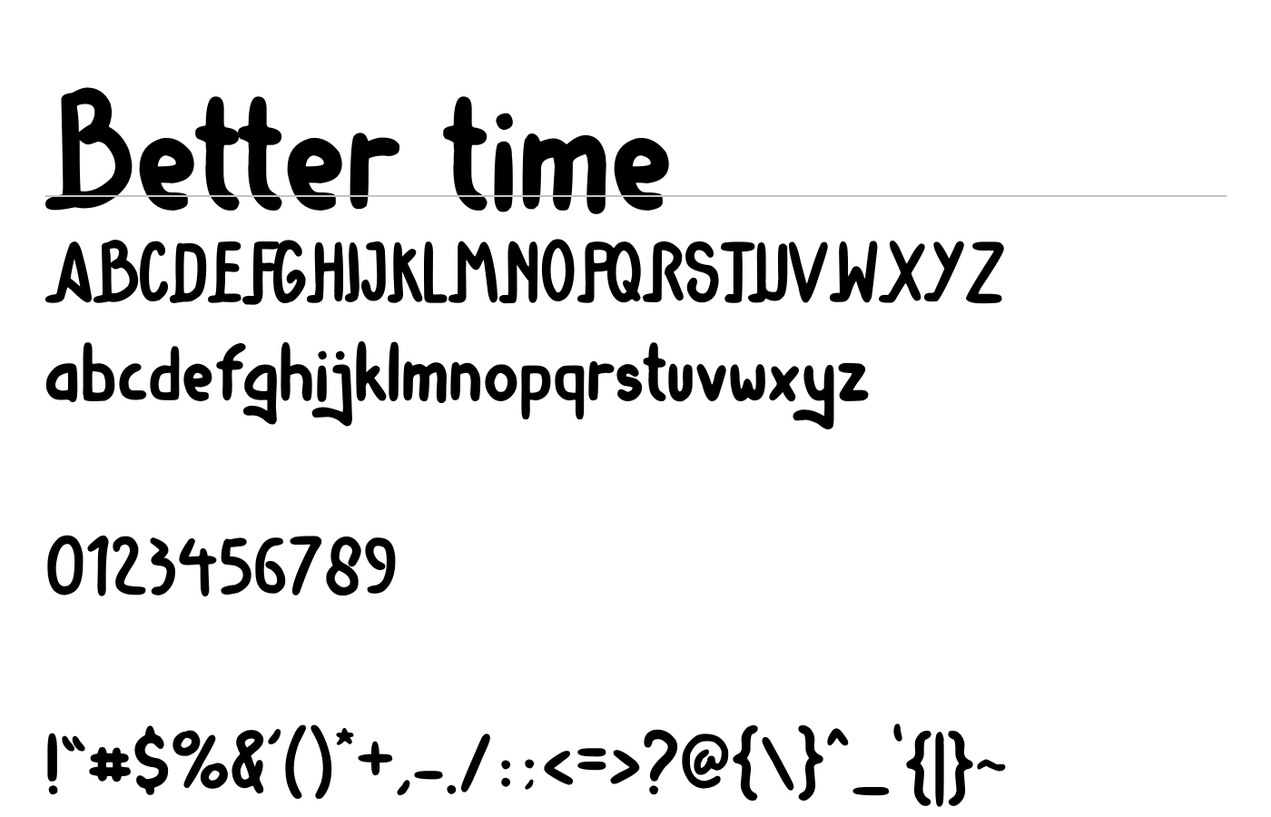 Better time Font preview