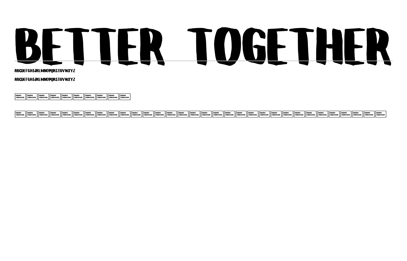 Better Together Font preview
