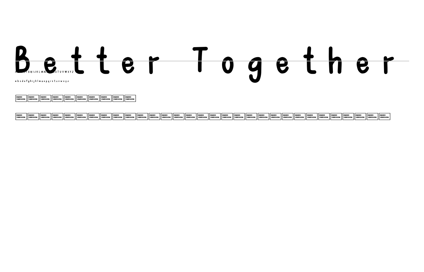 Better Together Font preview