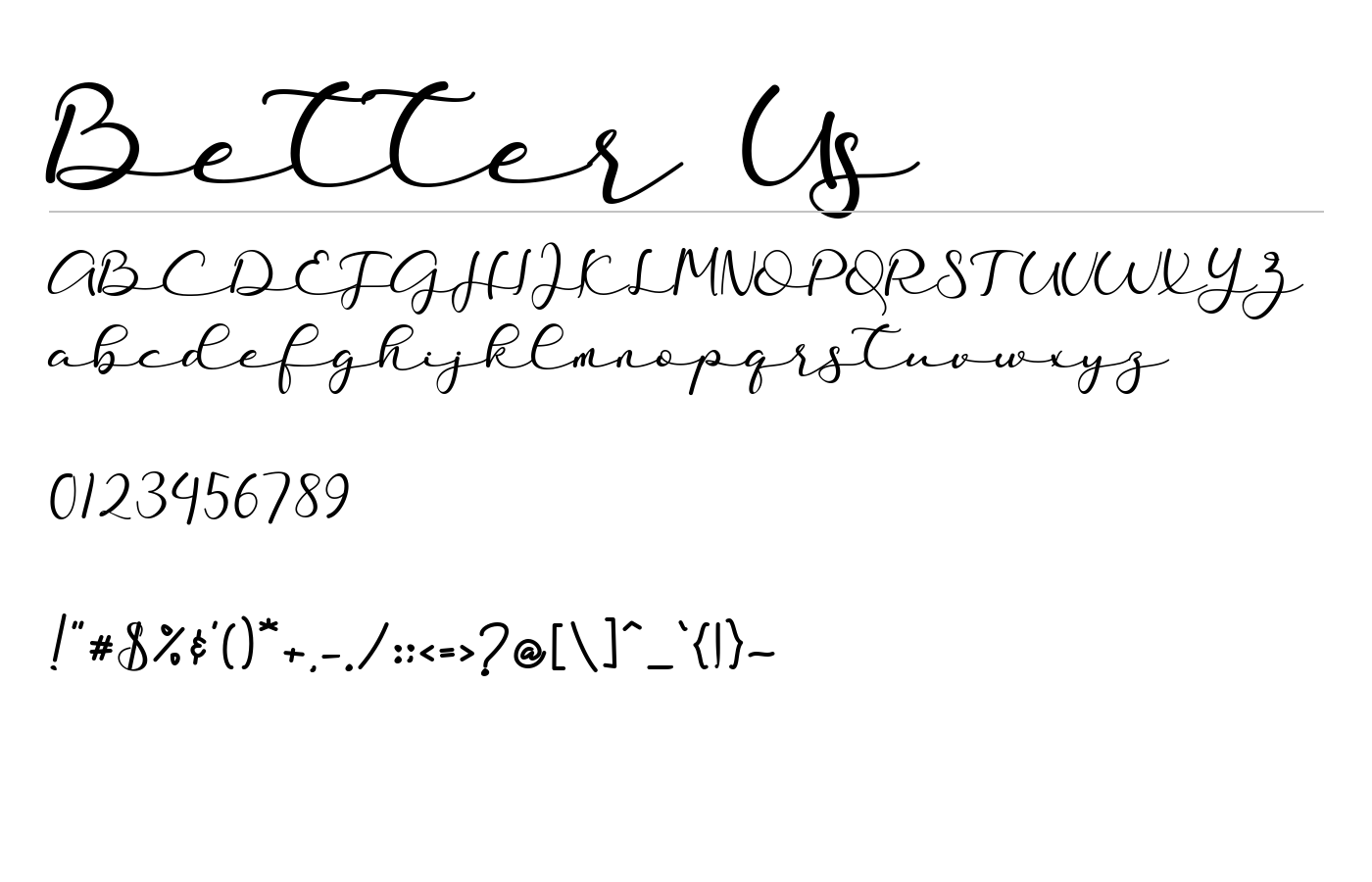 Better Us Font preview