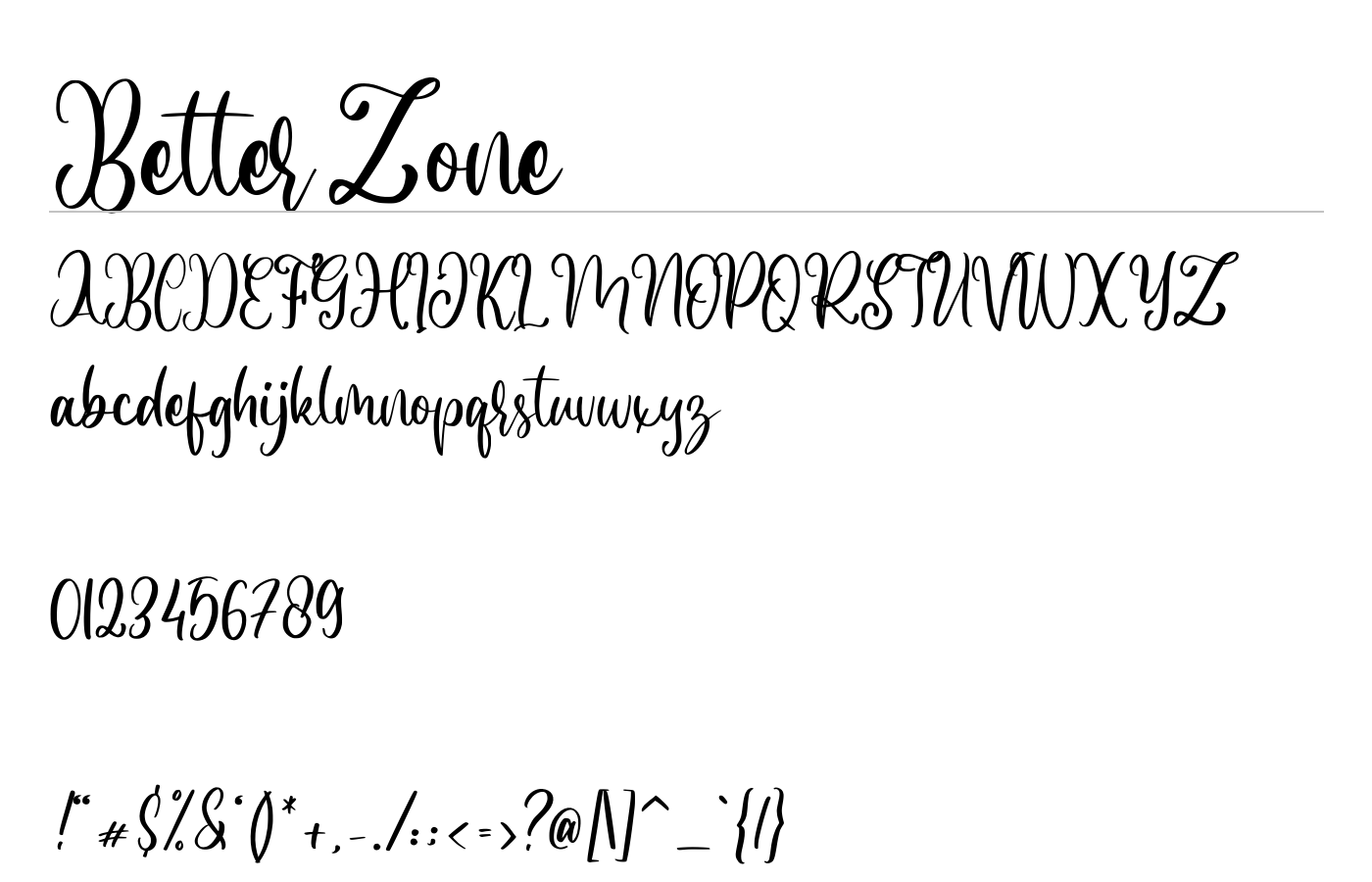 Better Zone Font preview