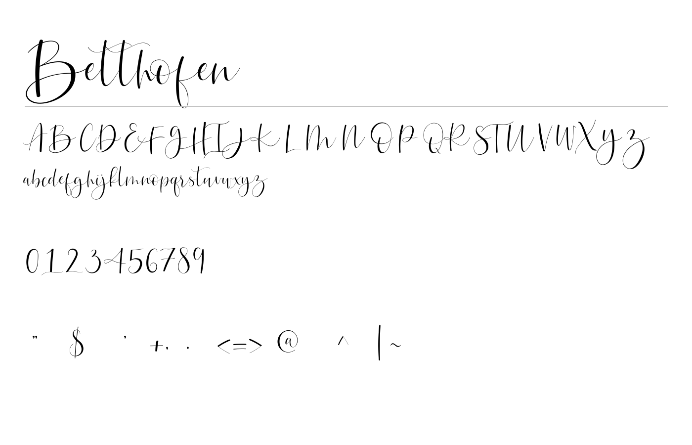 Betthofen Font preview
