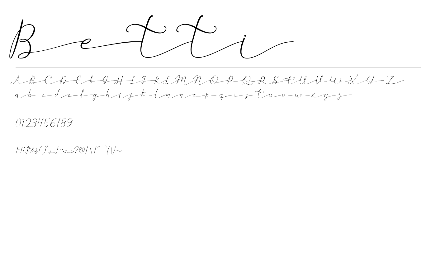 Betti Font preview