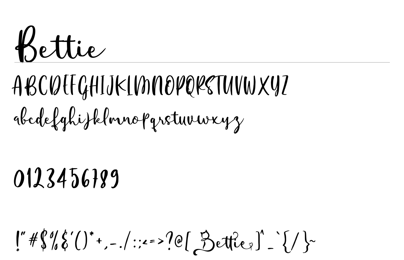 Bettie Font preview