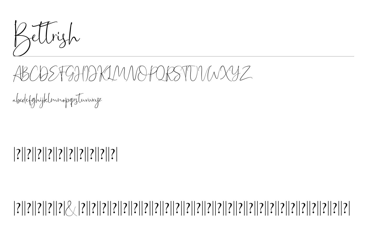 Bettrish Font preview