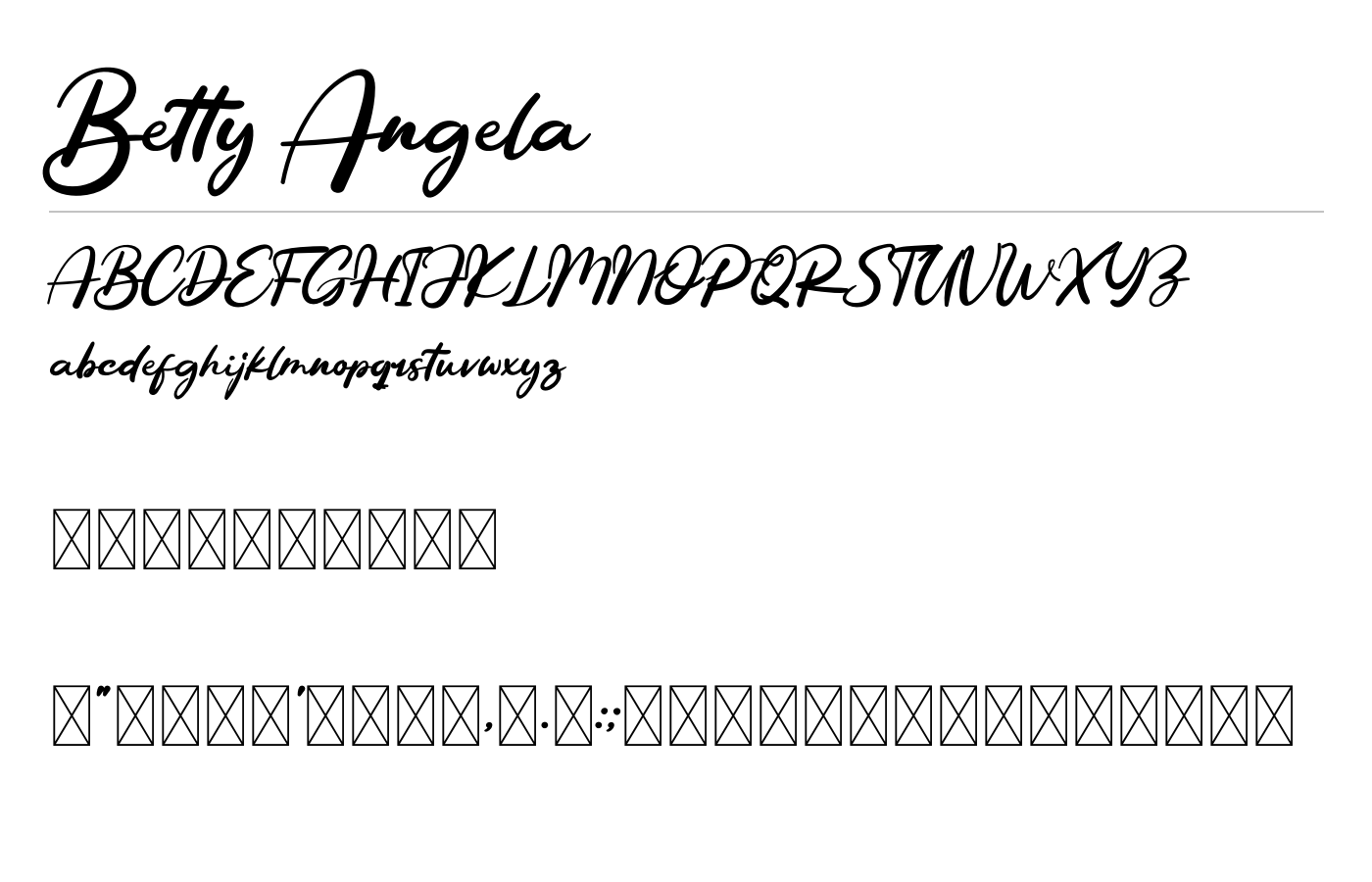 Betty Angela Font preview
