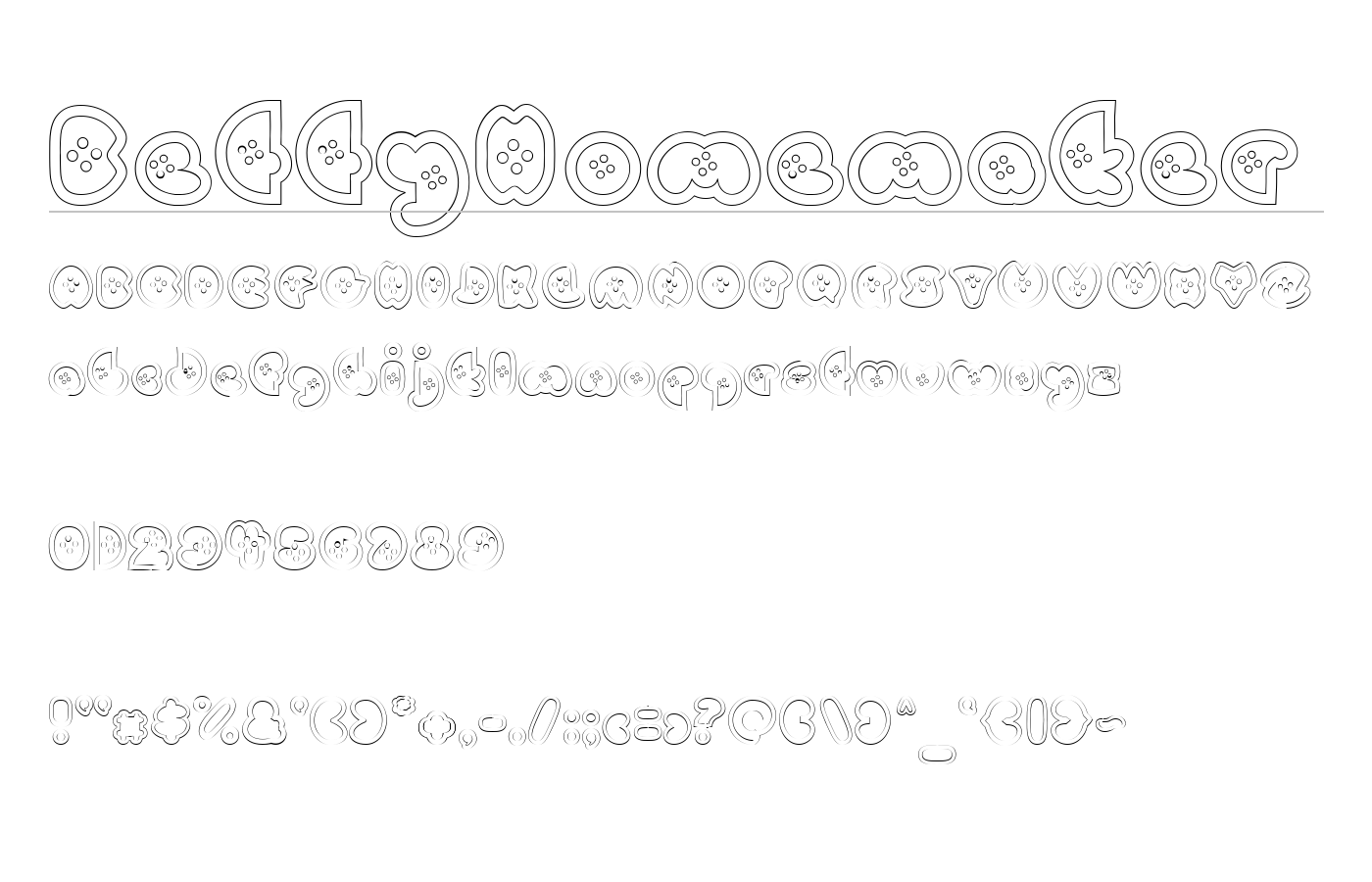 BettyHomemaker Font preview