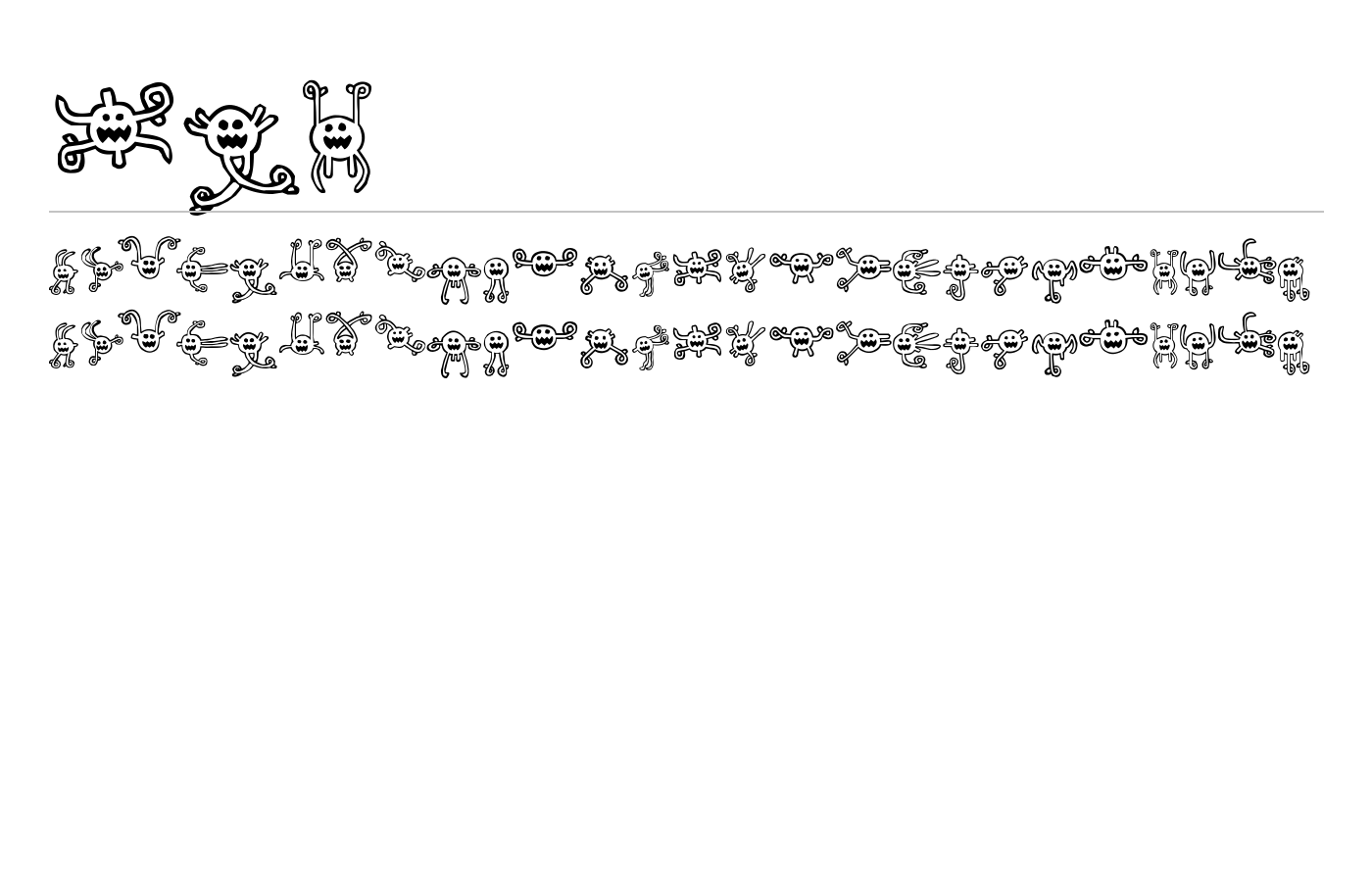 between my ears Font preview
