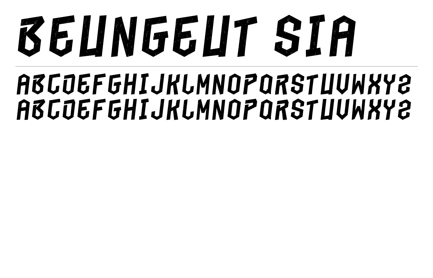 Beungeut Sia Font preview