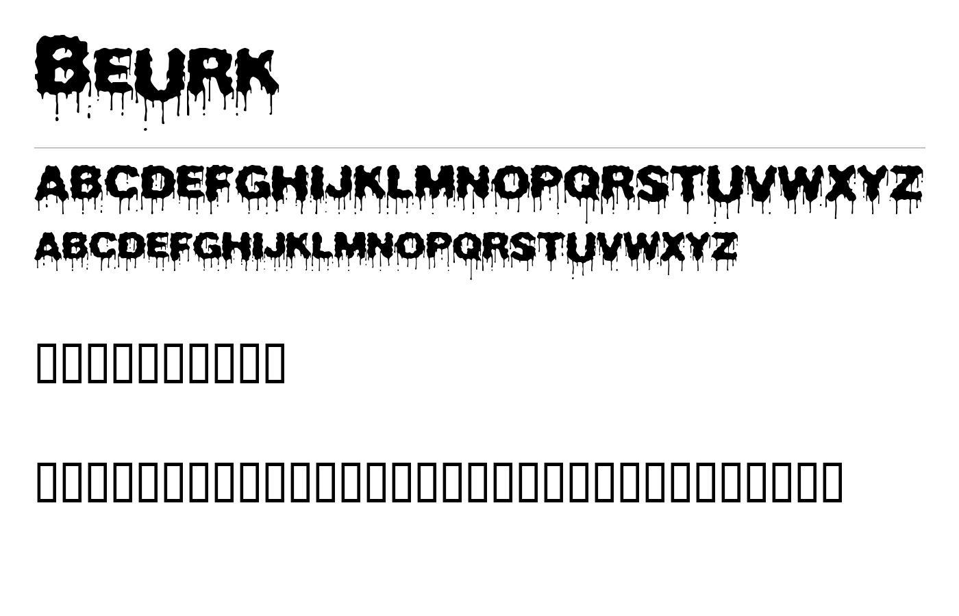 Beurk Font preview