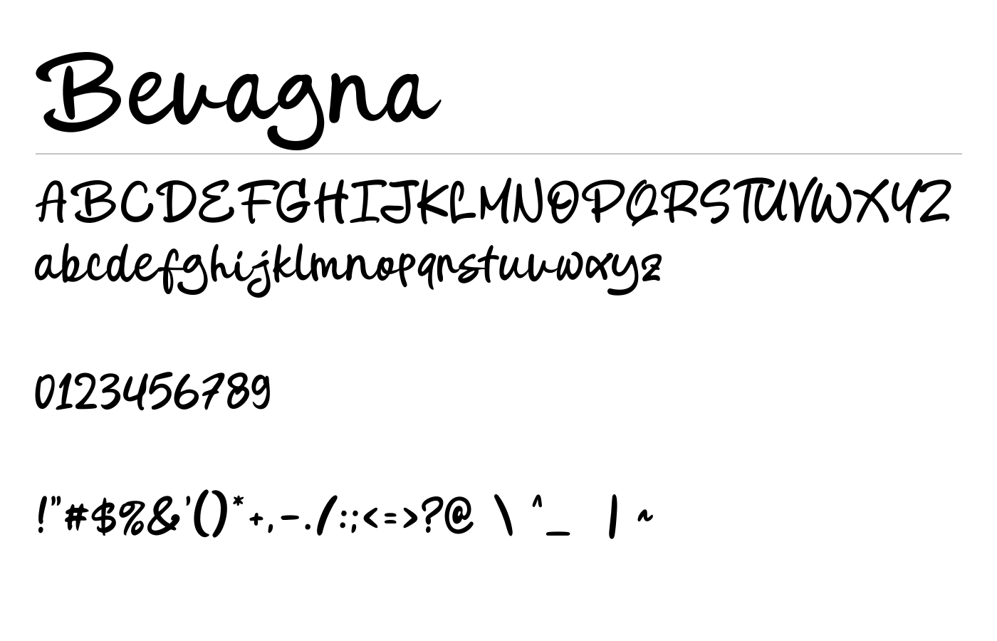 Bevagna Font preview