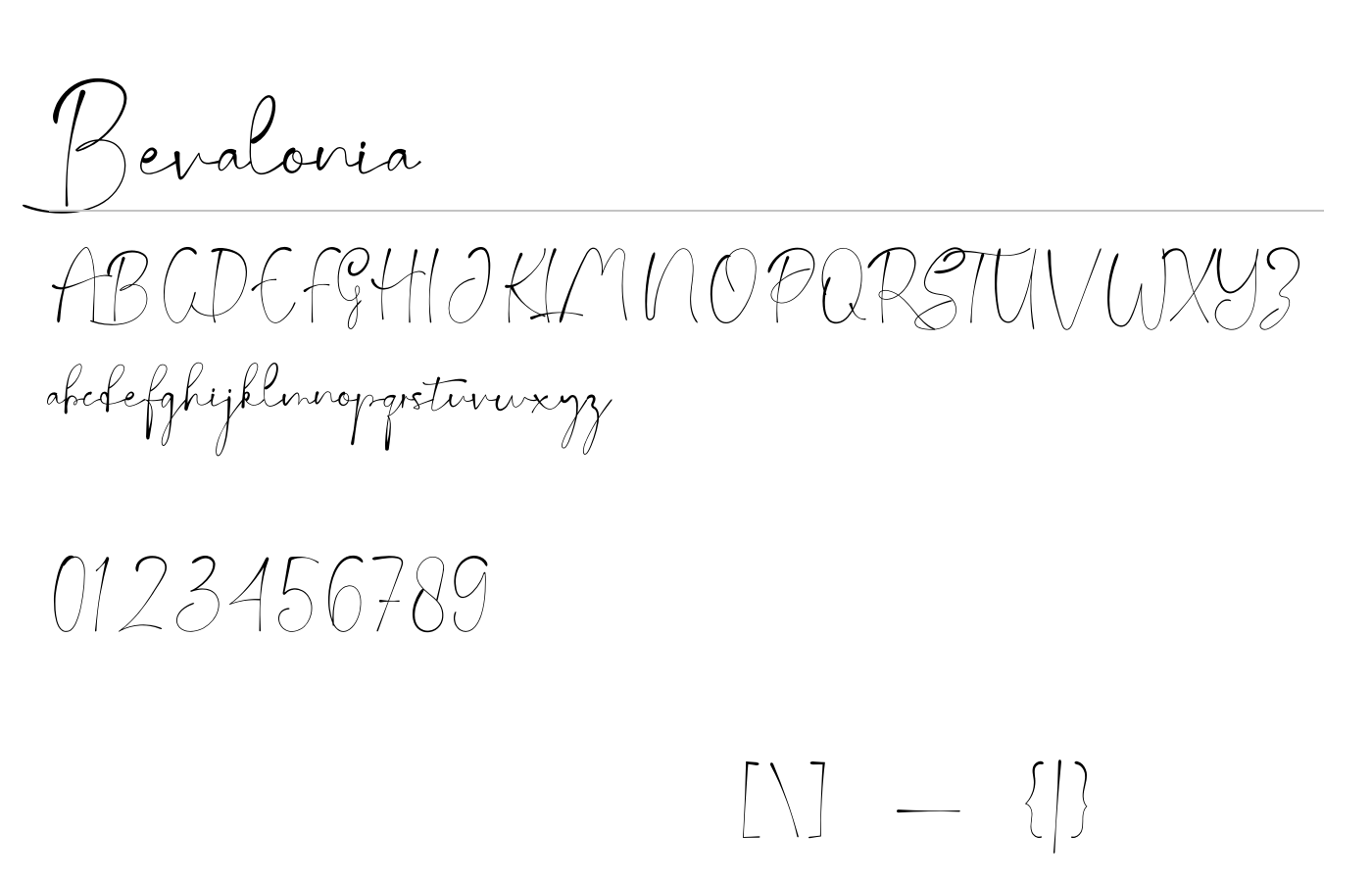 Bevalonia Font preview