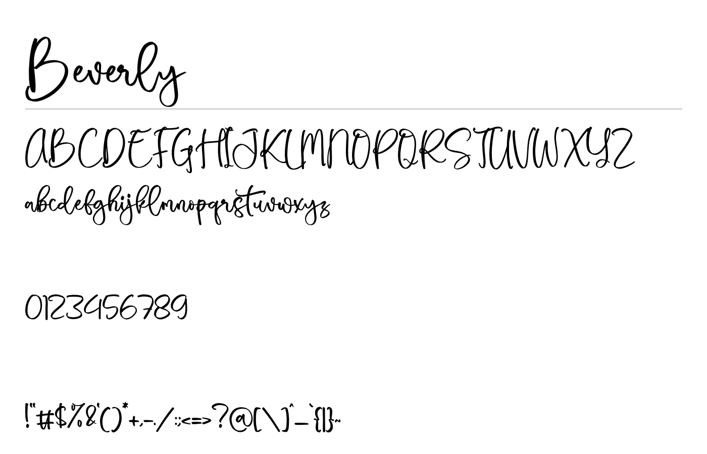 Beverly Font preview