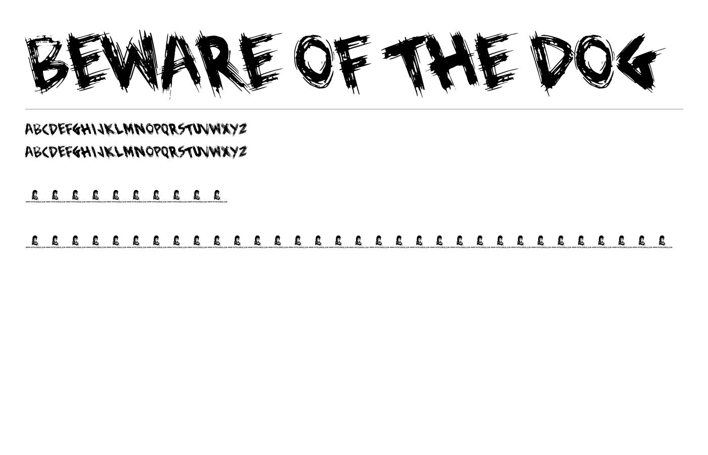 Beware of the Dog Font preview