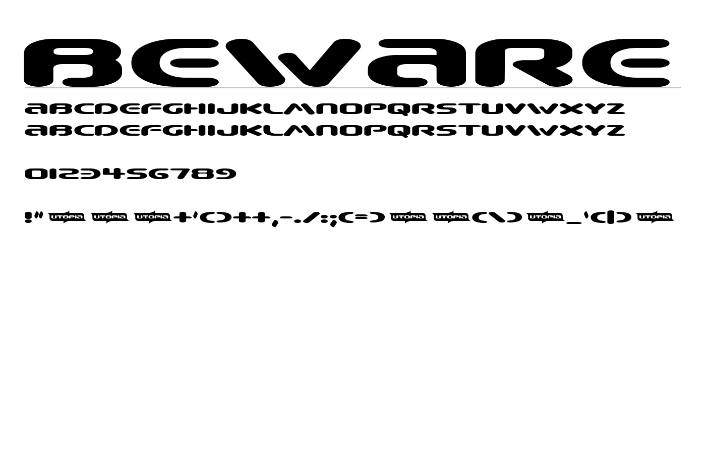 Beware Font preview