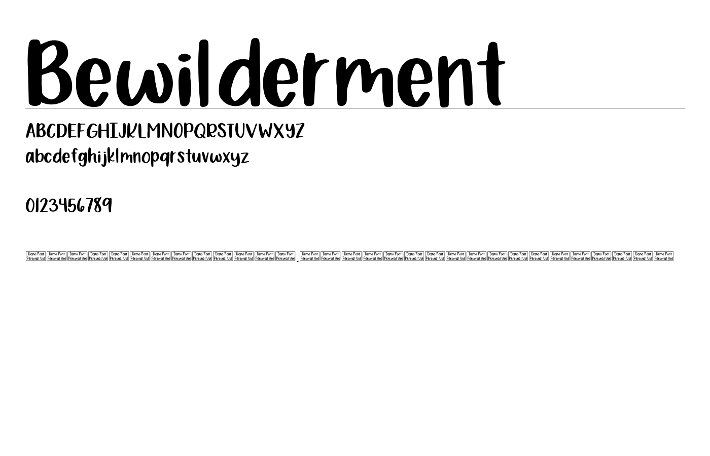 Bewilderment Font preview