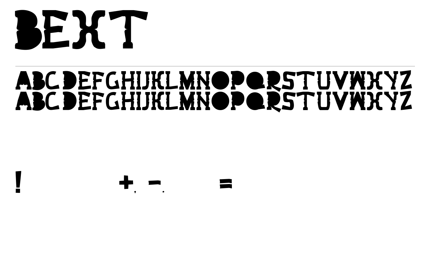 Bext Font preview