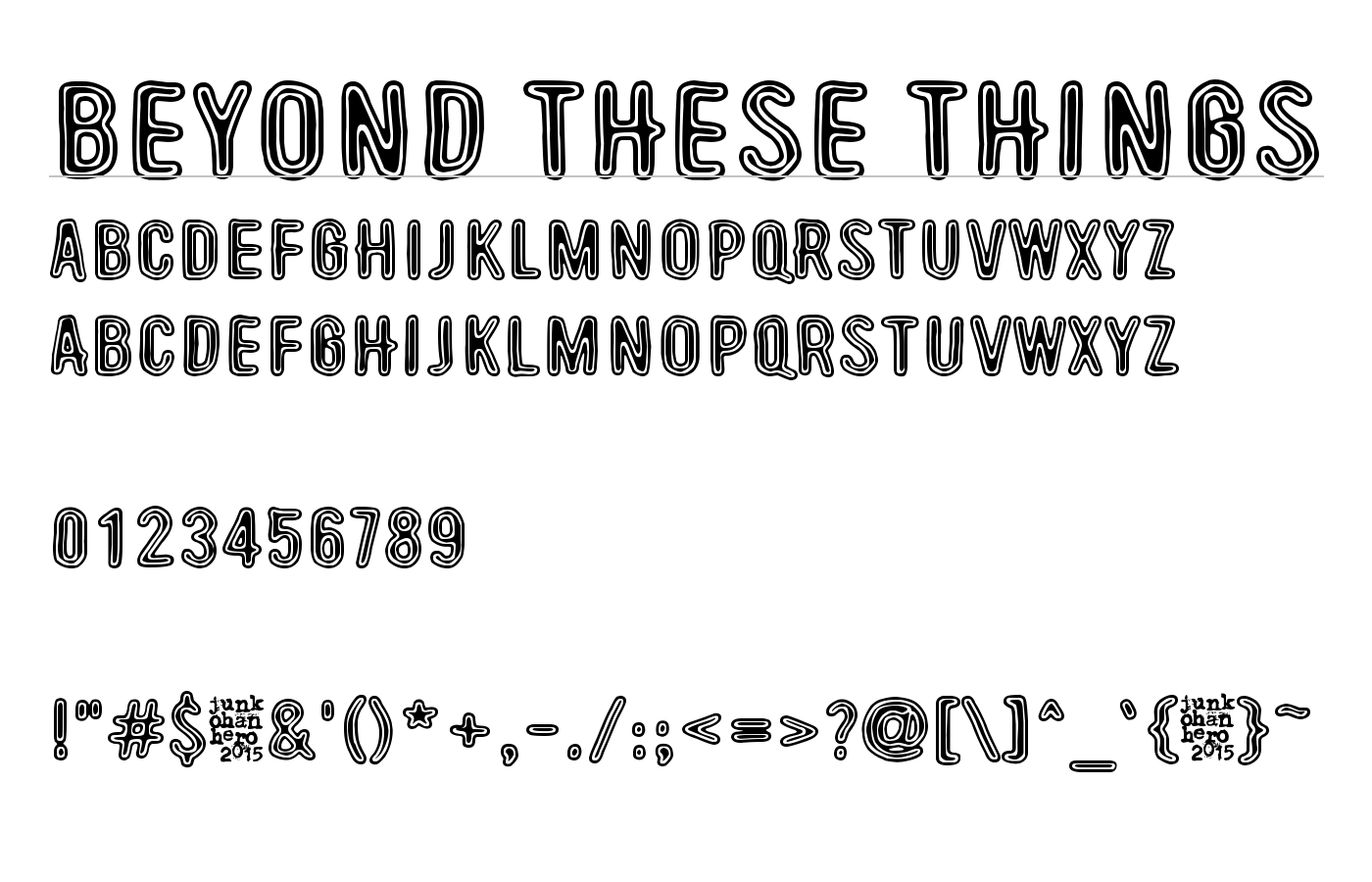 Beyond These Things Font preview