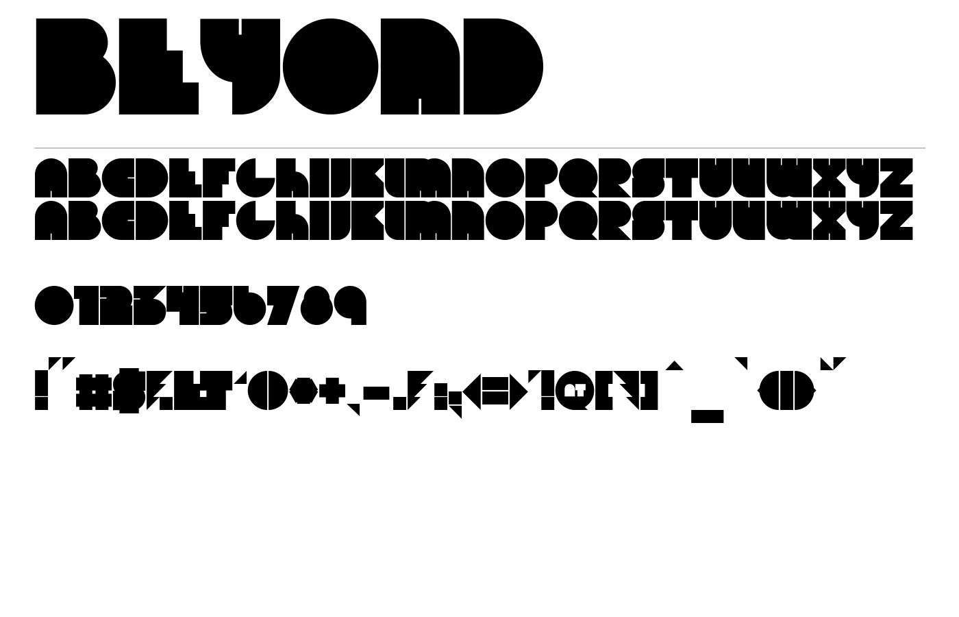 Beyond Font preview