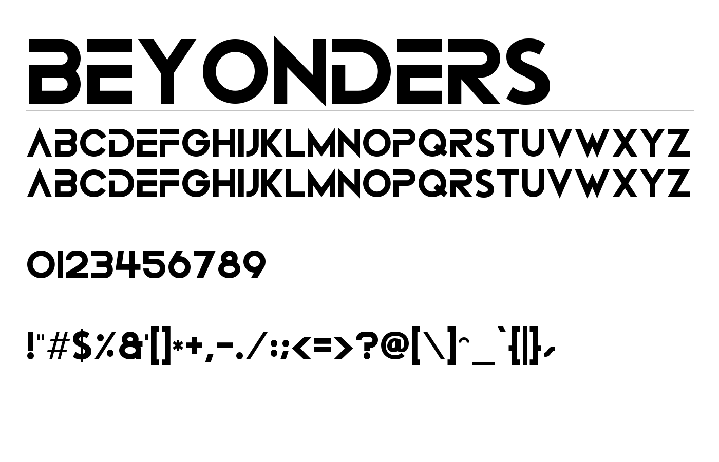 Beyonders Font preview