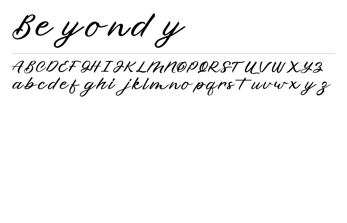 Beyondy Font preview