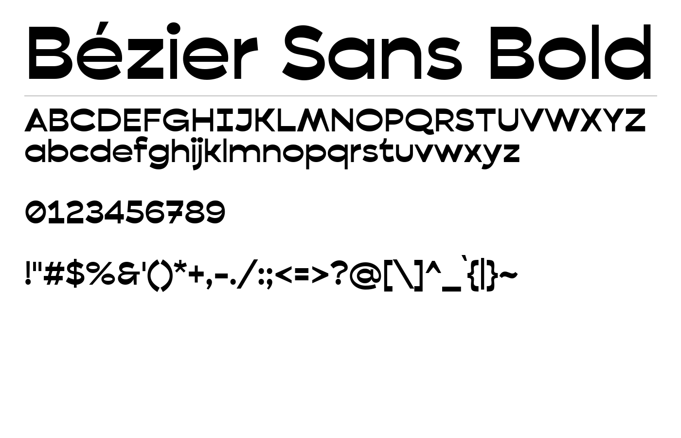 Bezier Sans Font preview
