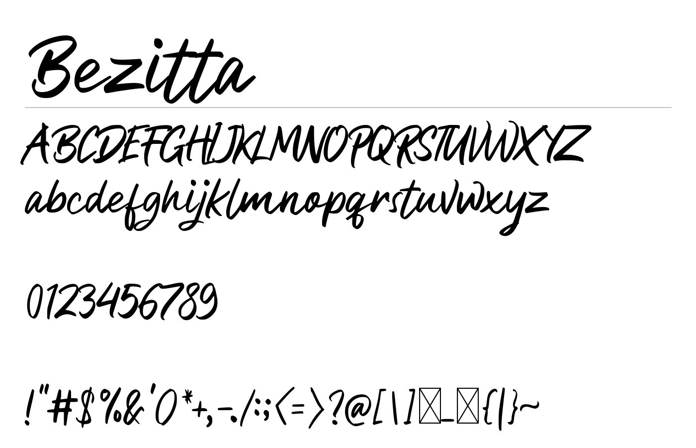 Bezitta Font preview