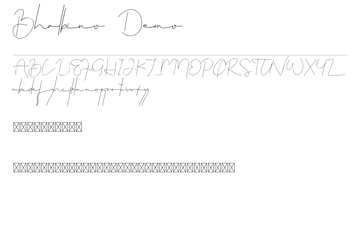 Bhalbino Demo Font preview