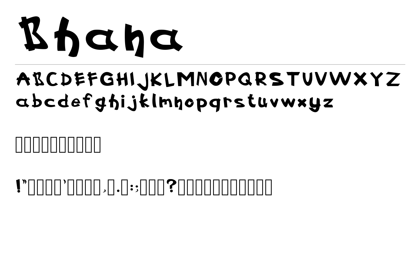 Bhana Font preview