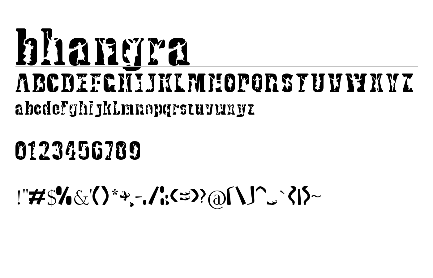 bhangra Font preview